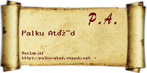 Palku Atád névjegykártya